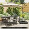 Black Heavy Duty 274 LBS Offset Umbrella Base Stand with Side Handles